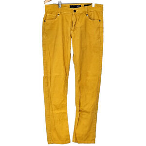 Vermonti Milan Men's Vintage Italian Denim Yellow Slim Fit Jeans 34x30 Relaxed